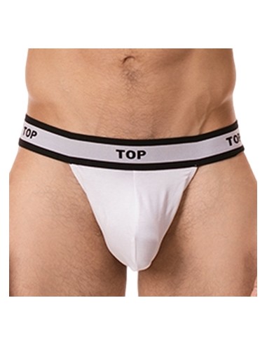String Cache-sexe Top Blanc