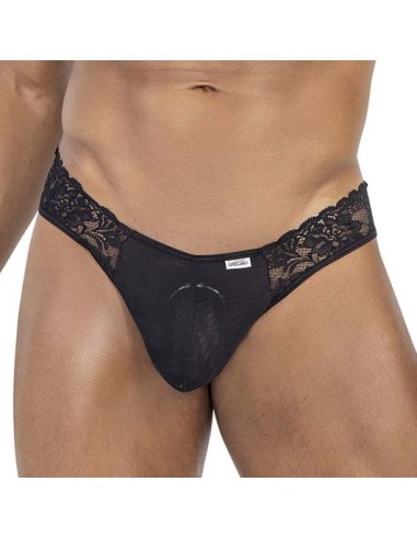 Thong Dentelle Pothios Noir