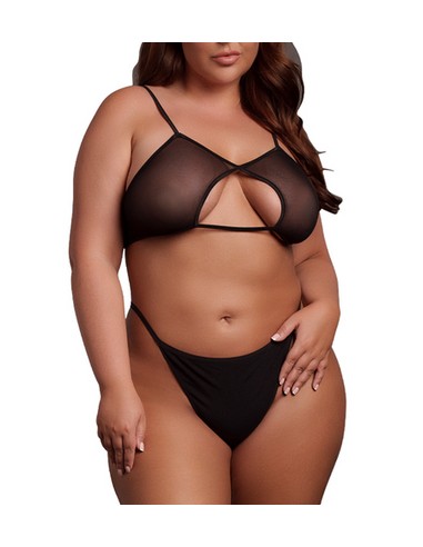 Soutien-Gorge Transparent Grande Taille Bravia Noir