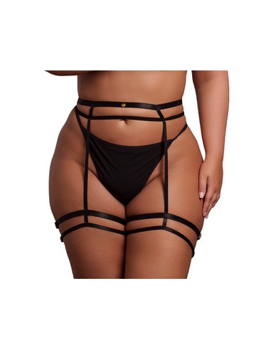 Porte-jarretelles Grande Taille Double Strap Noir