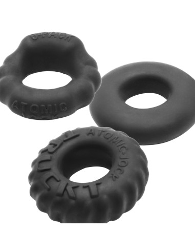 Lot de 3 Cockrings Bonemaker Night Edition Noirs