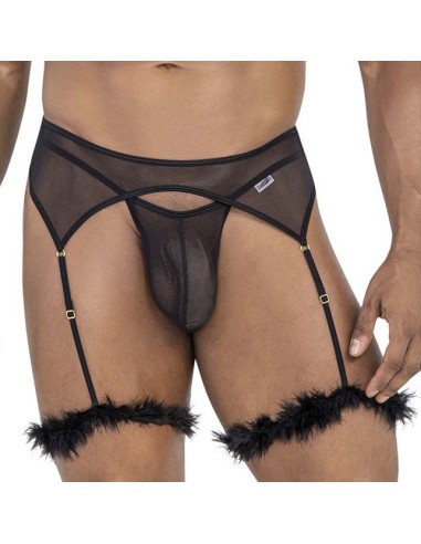 String et porte-jarretelles Voltis 2 Pièces Noir