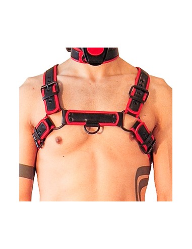 Harnais Puppy Harness Noir-Rouge