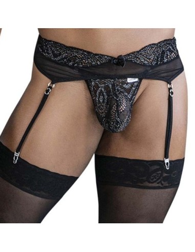 String et Porte-jarretelles Heria Noir