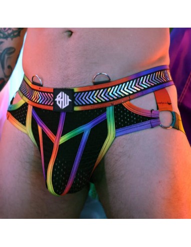 Jockstrap Pure Pride Noir-Rainbow