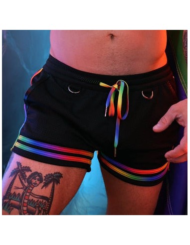 Short Pure Pride Noir-Rainbow