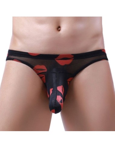 Slip Trompe Kiss Lips Noir