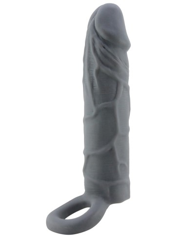 Gaine de pénis Realtick 16 x 3.8 cm Grise