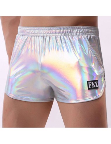 Short brillant Fakiz Gris argenté