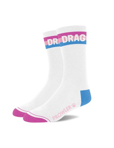 Paire de chaussettes DRAG Blanc-Rose-Bleu