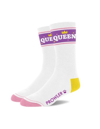 Paire de chaussettes QUEEN Blanc-Violet-Jaune