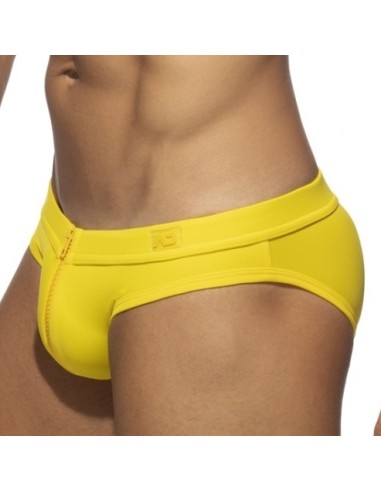 Slip de bain ALLOVER ZIP Jaune