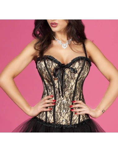 Corset Méana - Noire et or