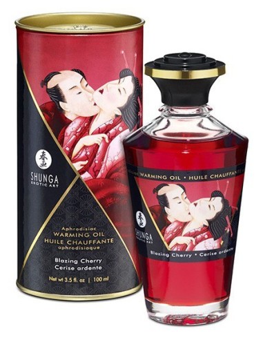 Huile de massage Chauffante Aphrodisiaque - CERISE Ardente 100 mL 