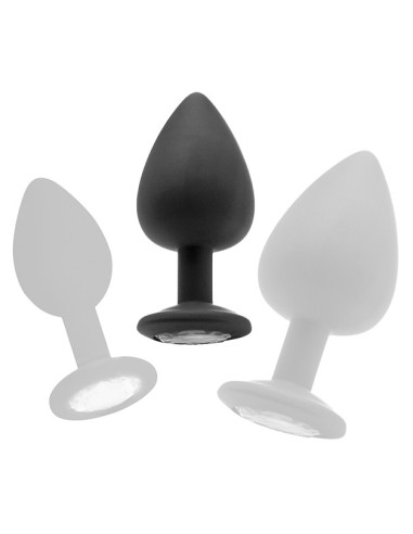 Plug diamond Large – 7 x 3.5 cm Noir