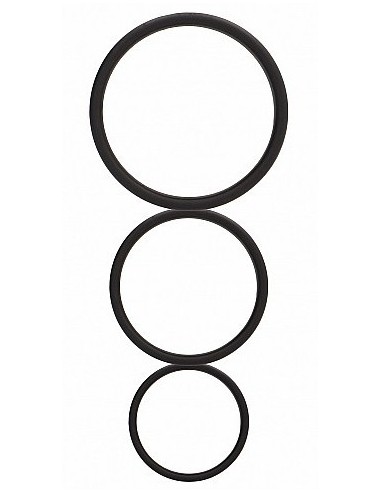Pack de 3 cockrings en silicone Flat Cocks